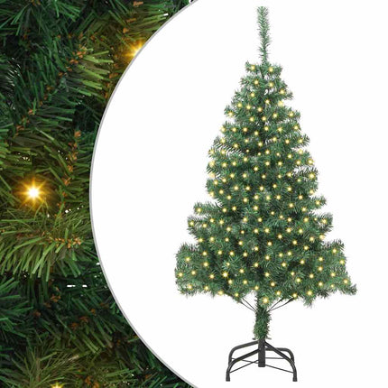 Christmas Tree with 300 LEDs with Stand Green 70.9" PVC