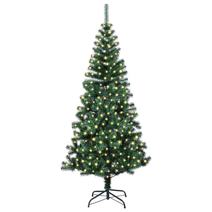 Artificial Pre-lit Christmas Tree Green 82.7" PVC and Metal