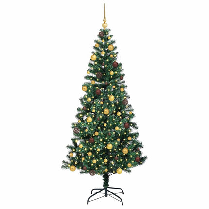 Artificial Pre-lit Christmas Tree Green 82.7" PVC and Metal
