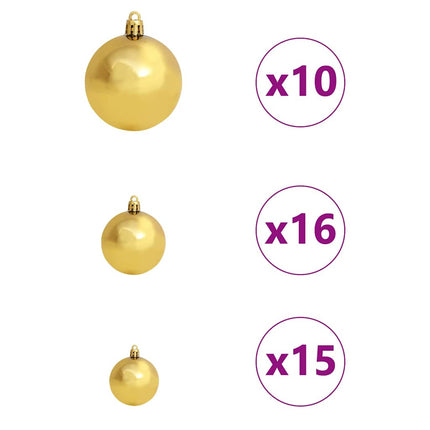 Artificial Pre-lit Christmas Tree Green 82.7" PVC and Metal