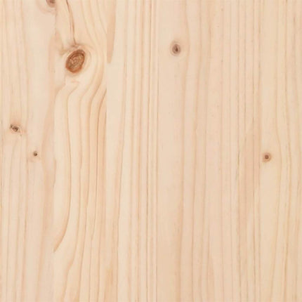 Floor Bed Frame Natural 81.30 x 77.56 x 3.54 in Solid Pine Wood
