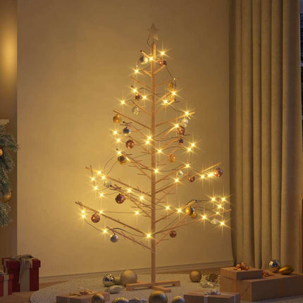 Wooden Christmas Tree Natural 70.87 in Solid pine wood