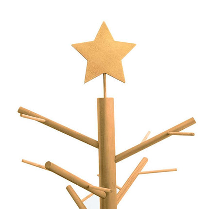 Wooden Christmas Tree with Stand Brown 29.53 in Solid pine wood