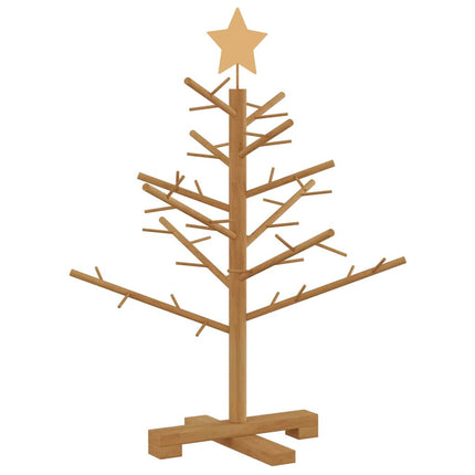 Wooden Christmas Tree with Stand Brown 29.53 in Solid pine wood