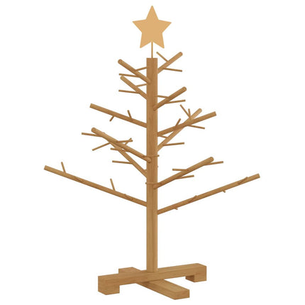 Wooden Christmas Tree with Stand Brown 29.53 in Solid pine wood