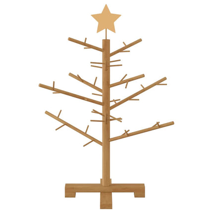 Wooden Christmas Tree with Stand Brown 29.53 in Solid pine wood