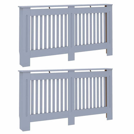 Radiator Cover 2 pcs Grey 59.84 x 7.48 x 32.09 in