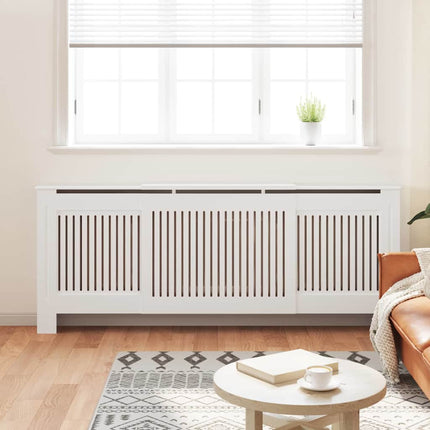 Radiator Cover 2 pcs White 80.71 x 8.07 x 32.09 in