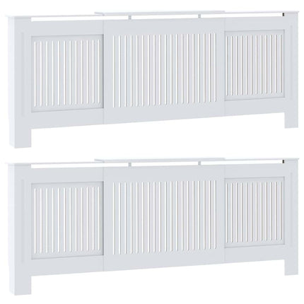 Radiator Cover 2 pcs White 80.71 x 8.07 x 32.09 in