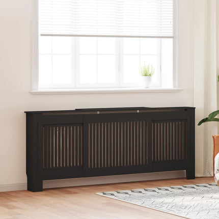 Radiator Cover 2 pcs Black 80.71 x 8.07 x 32.09 in