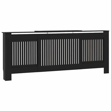 Radiator Cover 2 pcs Black 80.71 x 8.07 x 32.09 in