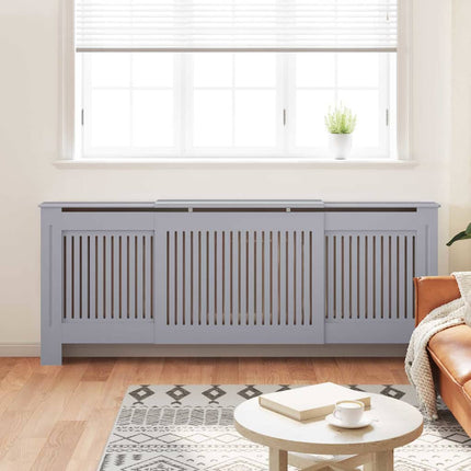Radiator Cover 2 pcs Grey 80.71 x 8.07 x 32.09 in