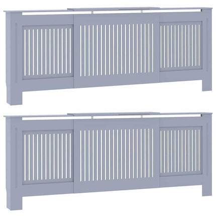 Radiator Cover 2 pcs Grey 80.71 x 8.07 x 32.09 in