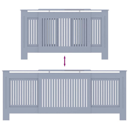 Radiator Cover 2 pcs Grey 80.71 x 8.07 x 32.09 in