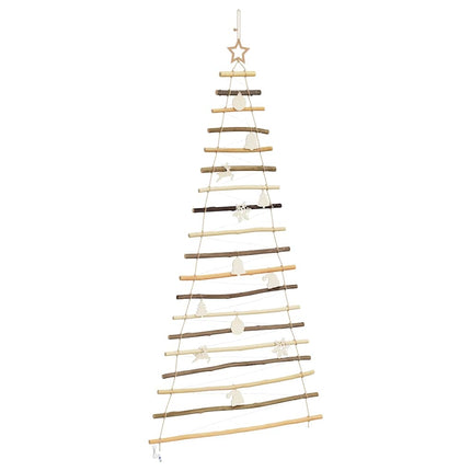 Christmas Tree with 100 LEDs Natural 70.87 in Solid Ash Wood