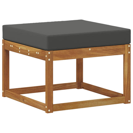 Outdoor Footstool Solid Acacia Wood Natural