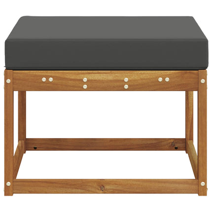 Outdoor Footstool Solid Acacia Wood Natural