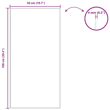 Wall Mirror Rectangular 19.69 x 39.37 in Tempered Glass