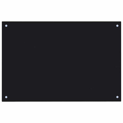 Kitchen Backsplash 2 pcs Black 35.43 x 23.62 in Tempered Glass