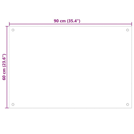 Kitchen Backsplash 2 pcs Black 35.43 x 23.62 in Tempered Glass