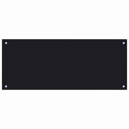 Kitchen Backsplash 2 pcs Black 39.37 x 15.75 in Tempered Glass