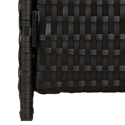 Cabinet Black 70 x 50 x 87 cm Polyester and Roly Rattan