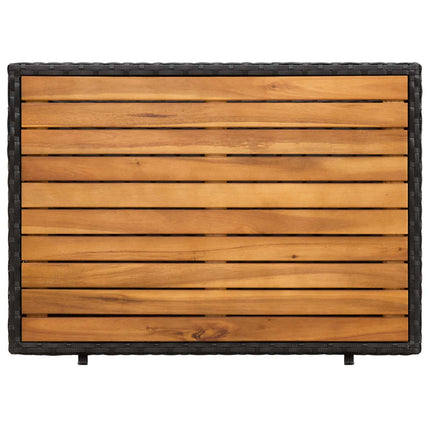 Cabinet Black 70 x 50 x 87 cm Polyester and Roly Rattan