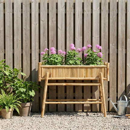 Garden Planter with Holder Natural 39.37 x 14.96 x 29.13 in