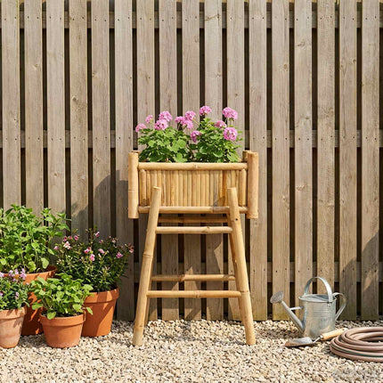 Garden Planter with Holder Natural 19.69 x 14.96 x 29.13 in