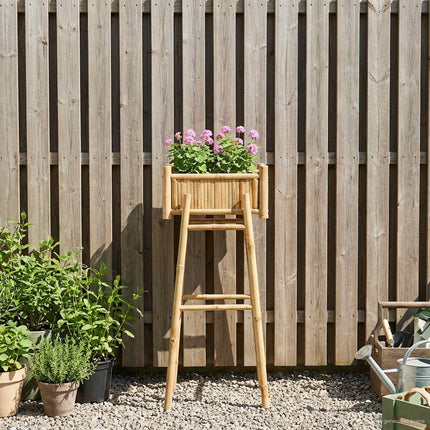 Garden Planter with Holder Natural 19.69 x 14.96 x 44.88 in