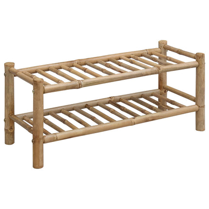 Shoe Rack with Shelf Natural 26.77 x 11.02 x 11.81 in Bamboo