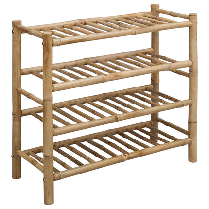 Shoe Rack with Shelf Natural 26.77 x 11.02 x 24.80 in Bamboo