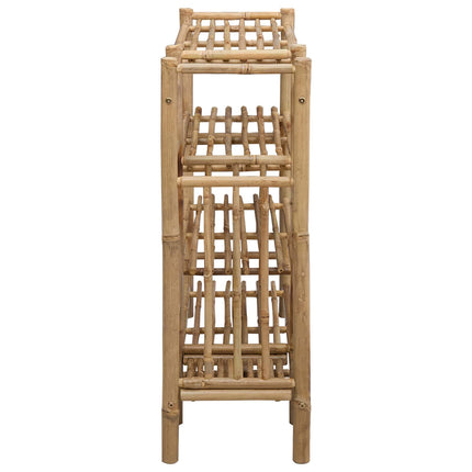 Shoe Rack with Shelf Natural 34.65 x 10.63 x 31.50 in Bamboo