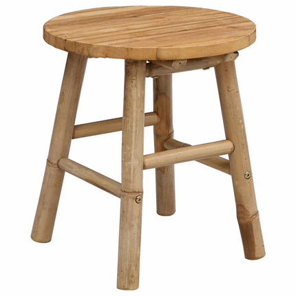 Garden Stool Light Brown Ø 14.96 x 16.54 in Bamboo