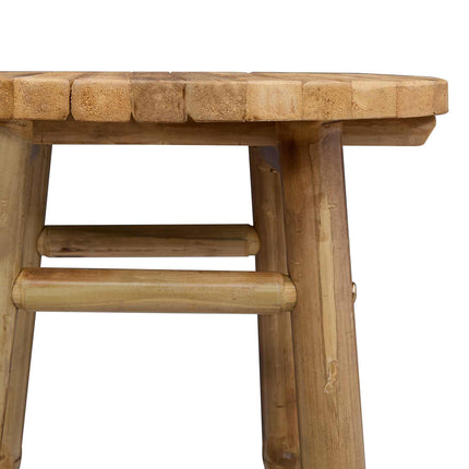 Garden Stool Natural Ø 14.96 x 26.77 in Bamboo