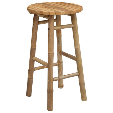 Garden Stool Natural Ø 14.96 x 26.77 in Bamboo