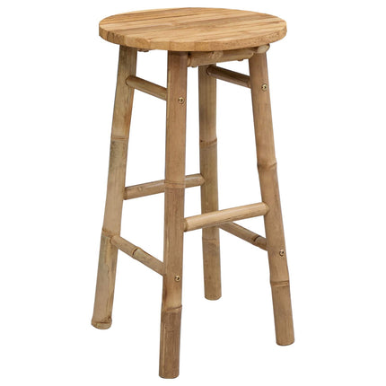 Garden Stool Natural Ø 14.96 x 26.77 in Bamboo