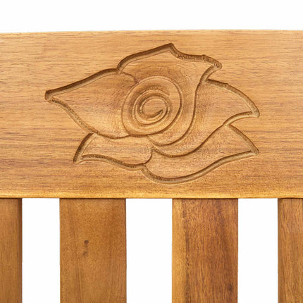 Rose Bench Natural 44.88 x 18.11 x 32.48 in Solid Acacia Wood