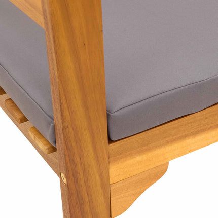 Rose Bench Natural 44.88 x 18.11 x 32.48 in Solid Acacia Wood
