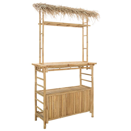 Outdoor Bar Table Natural 43.31 x 19.69 x 82.28 in Bamboo
