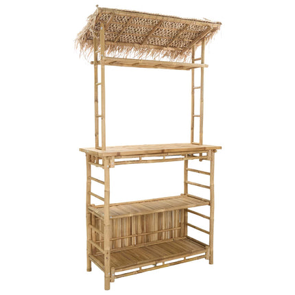Outdoor Bar Table Natural 43.31 x 19.69 x 82.28 in Bamboo