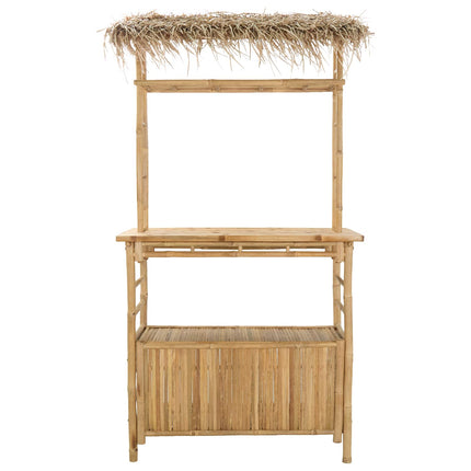 Outdoor Bar Table Natural 43.31 x 19.69 x 82.28 in Bamboo