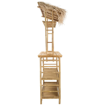 Outdoor Bar Table Natural 43.31 x 19.69 x 82.28 in Bamboo