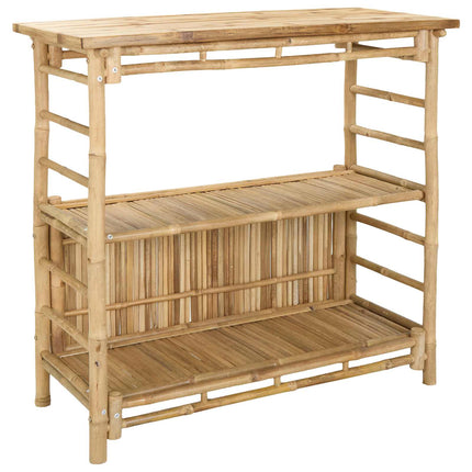 Outdoor Bar Table Natural 43.31 x 19.69 x 41.34 in Bamboo