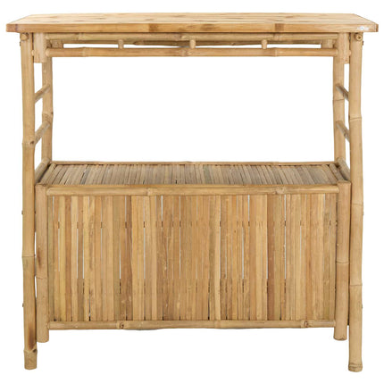 Outdoor Bar Table Natural 43.31 x 19.69 x 41.34 in Bamboo