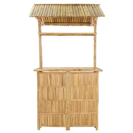 Outdoor Bar Table Natural 45.28 x 37.40 x 84.25 in Bamboo