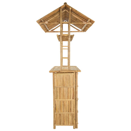 Outdoor Bar Table Natural 45.28 x 37.40 x 84.25 in Bamboo