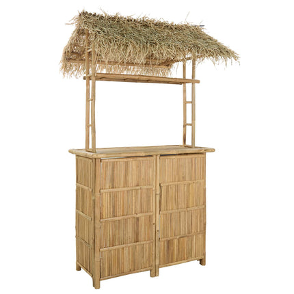 Outdoor Bar Table Natural 45.28 x 37.40 x 84.65 in Bamboo