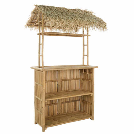 Outdoor Bar Table Natural 45.28 x 37.40 x 84.65 in Bamboo