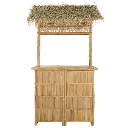 Outdoor Bar Table Natural 45.28 x 37.40 x 84.65 in Bamboo